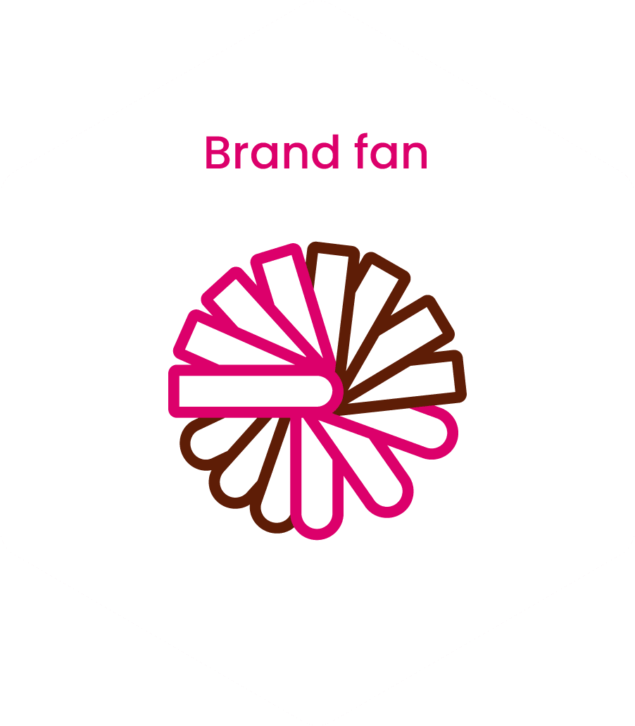 Brand fan, front