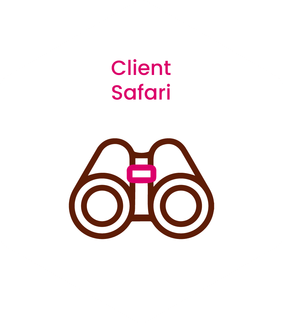 Client Safari, front