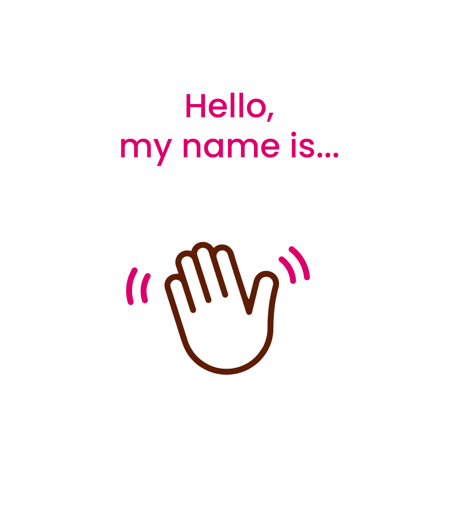 Hello, my name is..., front