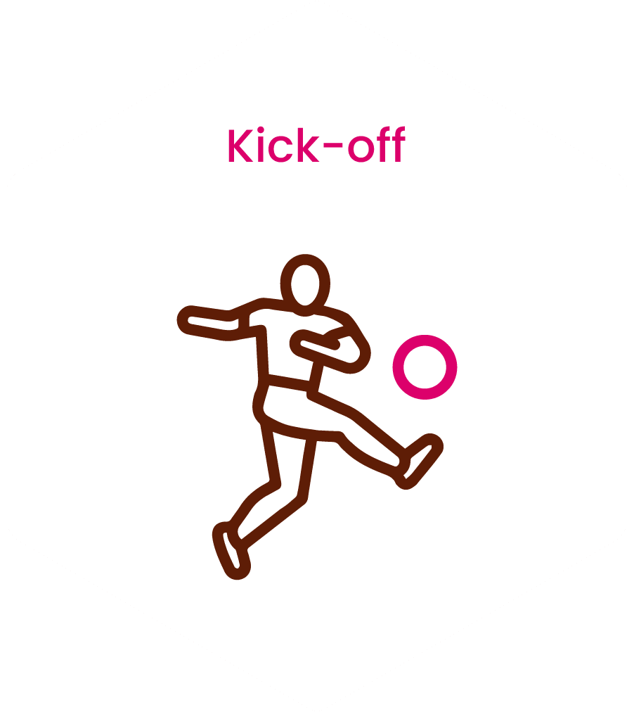 Kick-off, front